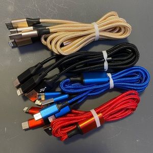 3in1 charger cable 3ft 4pc